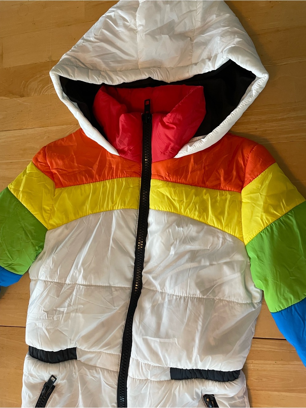 dELiA*s NWT Rainbow White Puffer Snowsuit 🌈 Size Small - Picture 9 of 10
